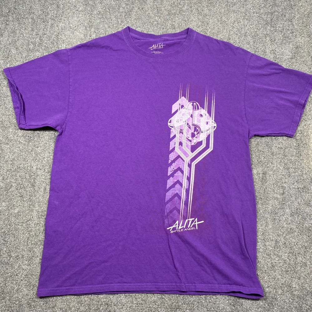 Alita Battle Angel Shirt Mens Large Purple Shortsleeve Loot Crate